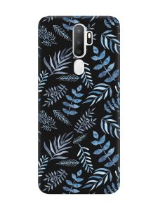 Матовий чорний чохол на Oppo A5 :: Рослинний фон (принт 276)