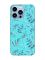 Матовий бірюзовий чохол на Apple iPhone 13 Pro Max :: Рослинний фон (принт 276)