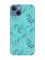Матовий бірюзовий чохол на Apple iPhone 13 :: Рослинний фон (принт 276)