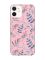 Матовий рожевий чохол на Apple iPhone 12 / 12 Pro (6.1) :: Рослинний фон (принт 276)