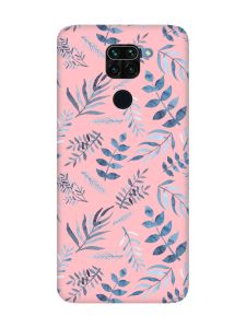 Матовий рожевий чохол на Xiaomi Redmi Note 9 :: Рослинний фон (принт 276)
