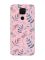 Матовий рожевий чохол на Xiaomi Redmi Note 9 :: Рослинний фон (принт 276)