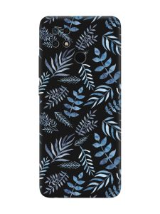 Матовий чорний чохол на Xiaomi Redmi 10C :: Рослинний фон (принт 276)