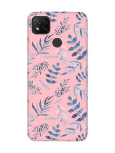 Матовий рожевий чохол на Xiaomi Redmi 9C/10A :: Рослинний фон (принт 276)