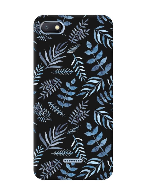 Матовий чорний чохол на Xiaomi Redmi 6A :: Рослинний фон (принт 276)