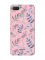 Матовий рожевий чохол на Xiaomi Redmi 6 :: Рослинний фон (принт 276)