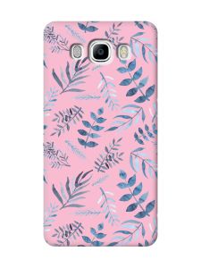Матовий рожевий чохол на Samsung Galaxy J7(2016) J710 :: Рослинний фон (принт 276)