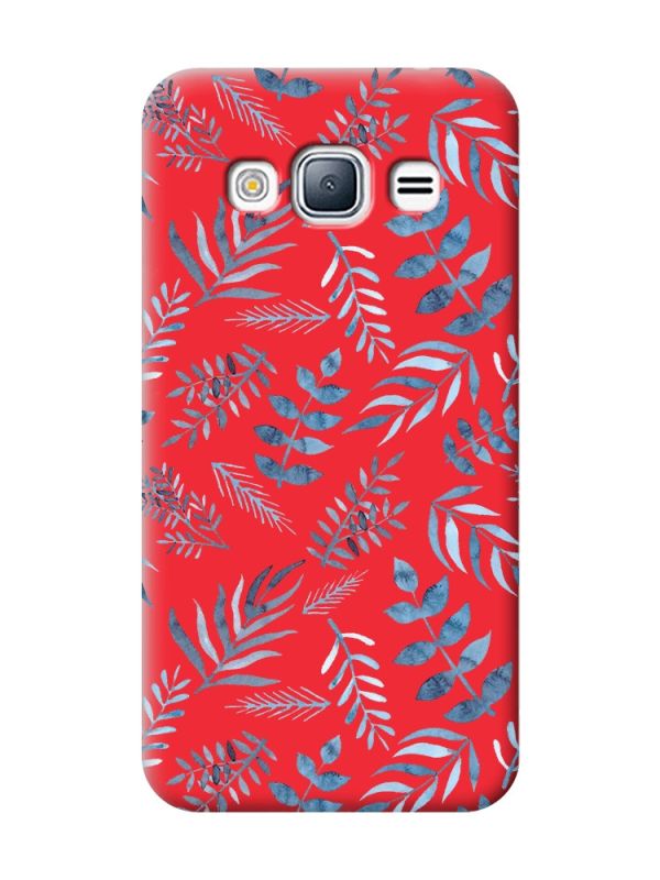 Матовий червоний чохол на Samsung Galaxy J3 / J310 :: Рослинний фон (принт 276)