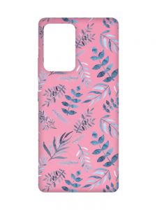 Матовий рожевий чохол на Samsung Galaxy A52 :: Рослинний фон (принт 276)