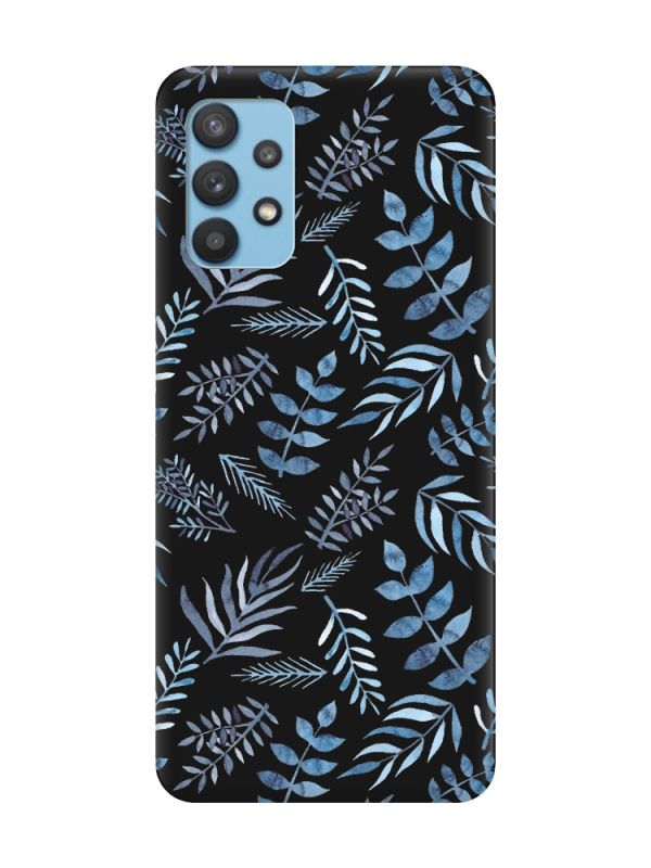 Матовий чорний чохол на Samsung Galaxy A32 :: Рослинний фон (принт 276)