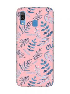 Матовий рожевий чохол на Samsung Galaxy A30 (2019) / A20 (2019) :: Рослинний фон (принт 276)