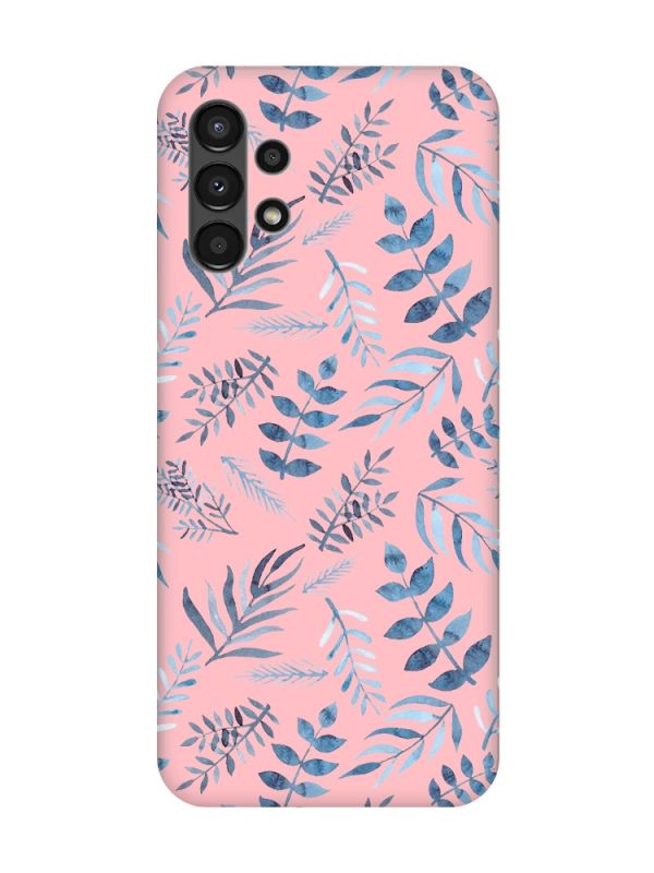 Матовий рожевий чохол на Samsung A13 4G :: Рослинний фон (принт 276)