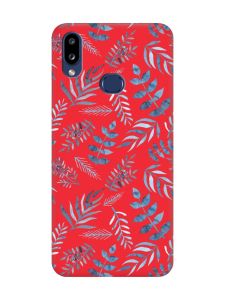 Матовий червоний чохол на Samsung Galaxy A10s (A107) :: Рослинний фон (принт 276)