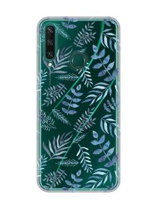 Прозорий чохол на Huawei Y6p :: Рослинний фон (принт 276)