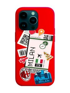 Матовий червоний чохол на Apple iPhone 14 Pro :: Подорожі. Італія (принт 325)