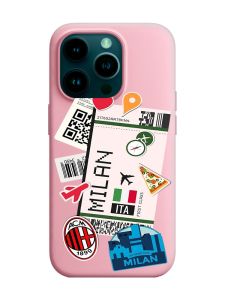 Матовий рожевий чохол на Apple iPhone 14 Pro :: Подорожі. Італія (принт 325)