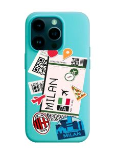 Матовий бірюзовий чохол на Apple iPhone 14 Pro :: Подорожі. Італія (принт 325)