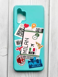 Матовий бірюзовий чохол на Samsung Galaxy A32 :: Подорожі. Італія (принт 325)