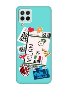 Матовий бірюзовий чохол на Samsung Galaxy A22 4G/ M32/ M22 :: Подорожі. Італія (принт 325)