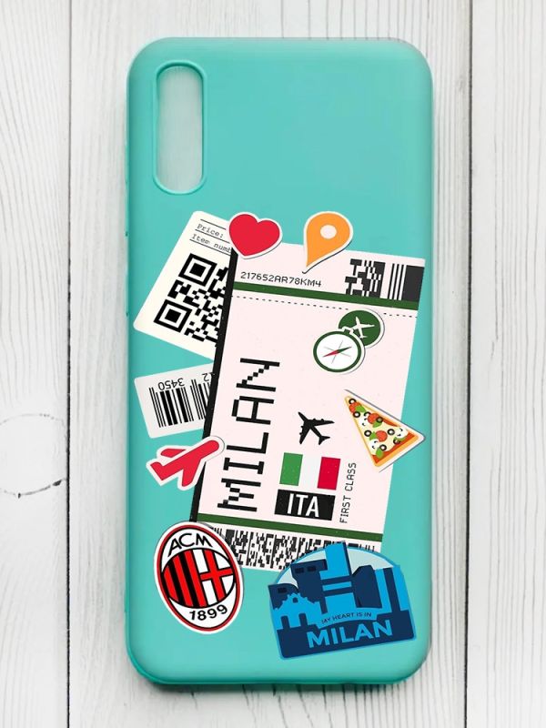 Матовий бірюзовий чохол на Xiaomi Redmi 9А :: Подорожі. Італія (принт 325)