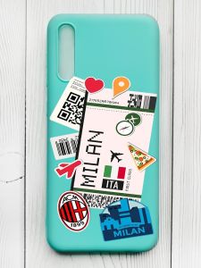 Матовий бірюзовий чохол на Samsung Galaxy А50 (2019) А505F :: Подорожі. Італія (принт 325)