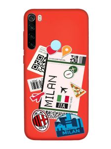 Матовий червоний чохол на Xiaomi Redmi Note 8T :: Подорожі. Італія (принт 325)