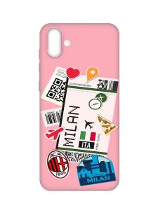 Матовий рожевий чохол на Samsung Galaxy A04 :: Подорожі. Італія (принт 325)