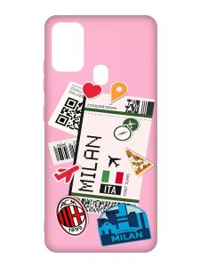 Матовий рожевий чохол на Samsung Galaxy M30s/M21 :: Подорожі. Італія (принт 325)