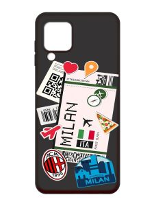 Матовий чорний чохол на Samsung Galaxy A22 4G/M32/M22 :: Подорожі. Італія (принт 325)