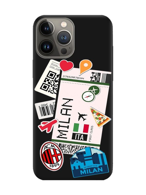Матовий чорний чохол на Apple iPhone 13 Pro :: Подорожі. Італія (принт 325)