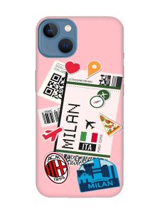 Матовий рожевий чохол на Apple iPhone 13 :: Подорожі. Італія (принт 325)