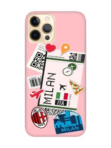 Матовий рожевий чохол на Apple iPhone 12 Pro Max :: Подорожі. Італія (принт 325)