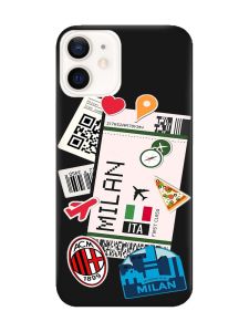 Матовий чорний чохол на Apple iPhone 12 / 12 Pro (6.1) :: Подорожі. Італія (принт 325)