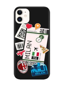 Матовий чорний чохол на Apple iPhone 11 (6.1) :: Подорожі. Італія (принт 325)