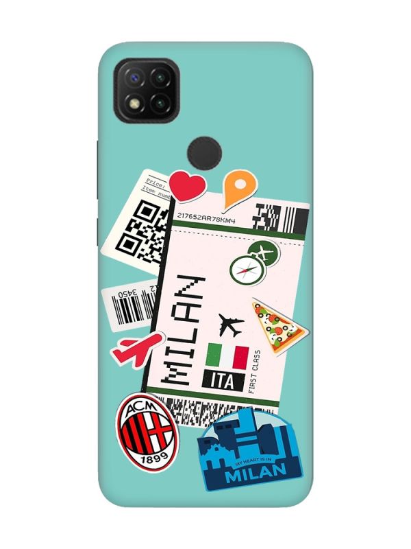 Матовий бірюзовий чохол на Xiaomi Redmi 9C/10A :: Подорожі. Італія (принт 325)