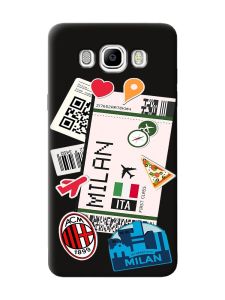 Матовий чорний чохол на Samsung Galaxy J7(2016) J710 :: Подорожі. Італія (принт 325)