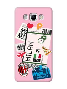 Матовий рожевий чохол на Samsung Galaxy J7(2016) J710 :: Подорожі. Італія (принт 325)