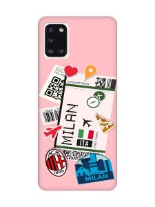 Матовий рожевий чохол на Samsung Galaxy A31 :: Подорожі. Італія (принт 325)