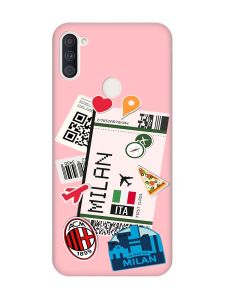 Матовий рожевий чохол на Samsung Galaxy A11 :: Подорожі. Італія (принт 325)