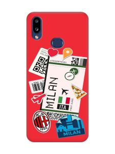 Матовий червоний чохол на Samsung Galaxy A10s (A107) :: Подорожі. Італія (принт 325)