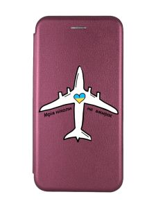 Чохол-книжка з малюнком для Xiaomi Redmi 12C Бордовий :: Мрія ніколи не помирає (патріотичний принт 1)