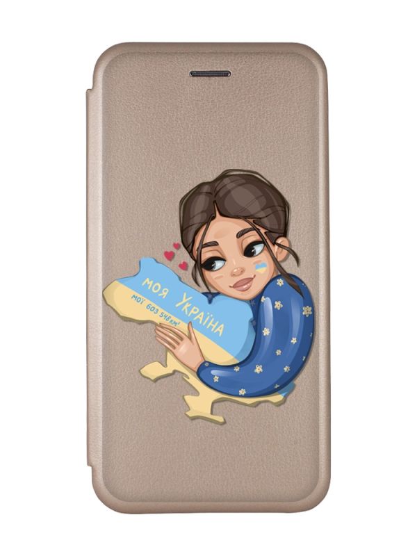 Чохол-книжка з малюнком для Samsung Galaxy A24 Золотий :: Моя Україна (патріотичний принт 2)