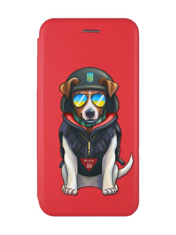 Чохол-книжка з малюнком для Xiaomi Redmi Note 12 Червоний :: Патрон (патріотичний принт 4)