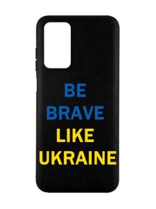 Матовий чорний чохол на Xiaomi Redmi Note 11 4G :: Сміливість (патріотичний принт 5)