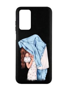 Матовий чорний чохол на Xiaomi Redmi Note 11 4G :: Поцілунок (принт 33)