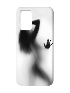 Матовий чохол з чорними боками на Xiaomi Redmi Note 11 4G :: Силует дівчини (принт 66)