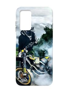 Матовий чохол з чорними боками на Xiaomi Redmi Note 11 4G :: Мото Драйв (принт 68)