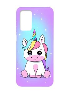 Матовий чохол з чорними боками на Xiaomi Redmi Note 11 4G :: Єдиноріг (принт 103)