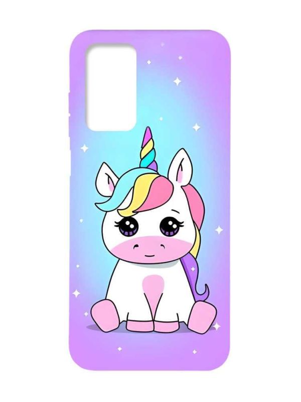 Матовий чохол з чорними боками на Xiaomi Redmi Note 11 4G :: Єдиноріг (принт 103)