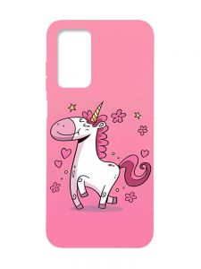 Матовий чохол з чорними боками на Xiaomi Redmi Note 11 4G :: Єдиноріг (принт 105)